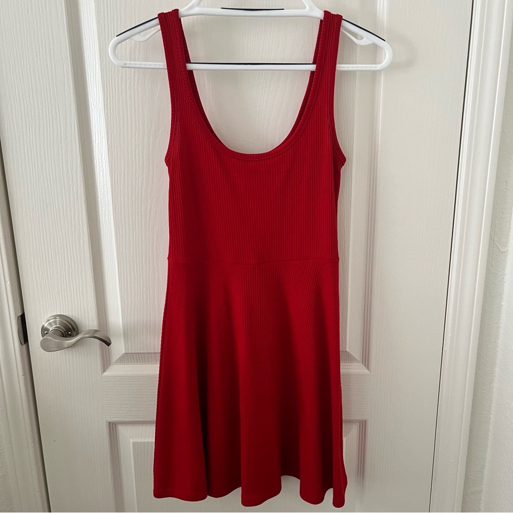 Red skater dress